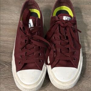 Converse Maroon Canvas Sneakers